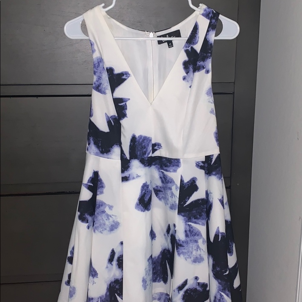 Lulu’s Blue and a White Floral Mini Dress